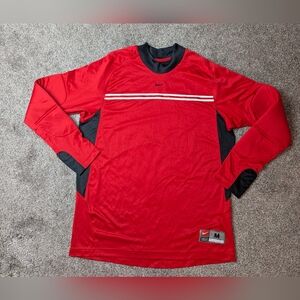 Nike Men's Red Long Sleeve Shirt